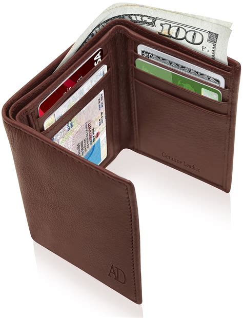 mens 3 fold leather wallet rfid protection|men's rfid bifold leather wallets.